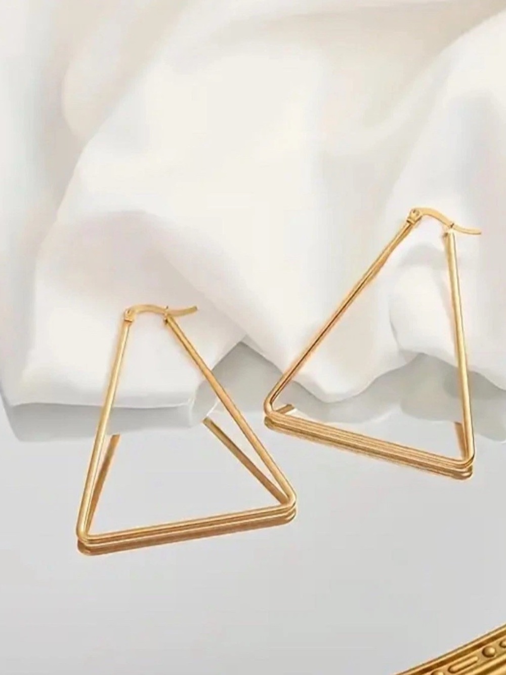 18K Gold Plated BOHO Triangular Earrings NEW